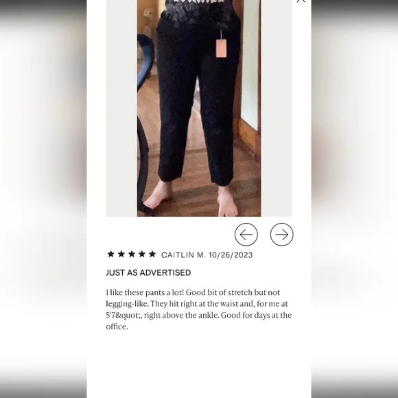 Stretch Cotton Twill Girlfriend Chino Pants - Picture 8 of 9